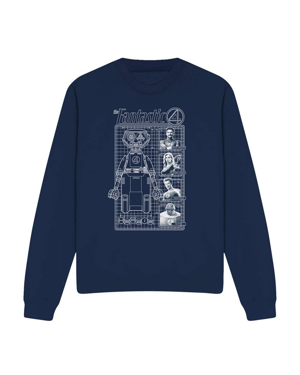 Marvel Fantastic Four First Family & Herbie Blueprint Sweatshirt