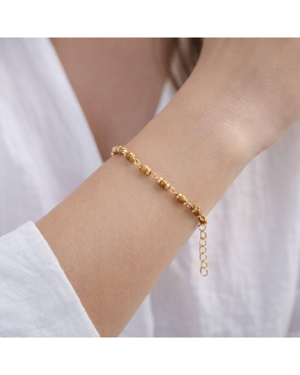 The Colourful Aura Metallic Plated Rudraksha Bead Adjustable Bracelet