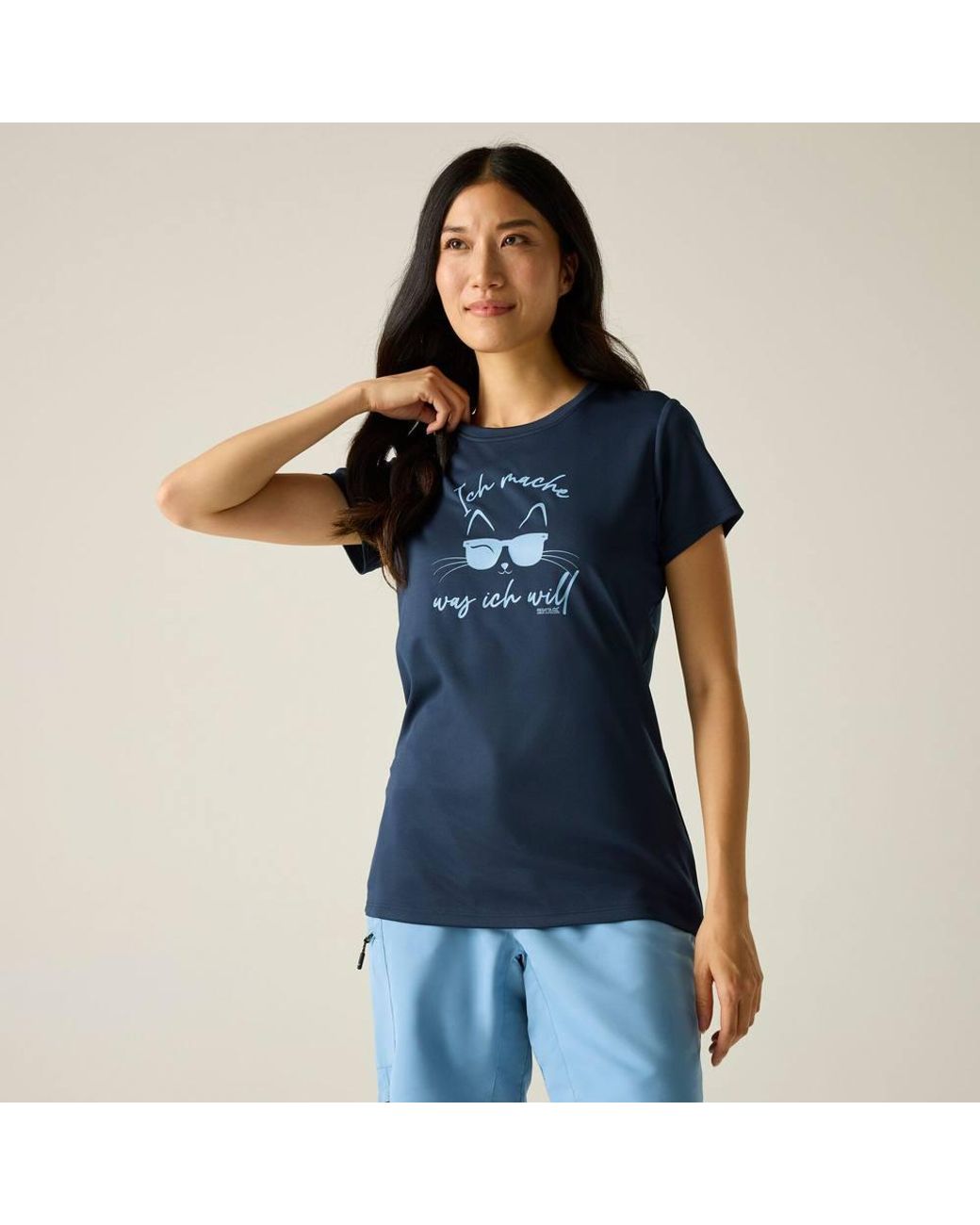 Regatta Blue Fingal Slogan Short Sleeved T-Shirt
