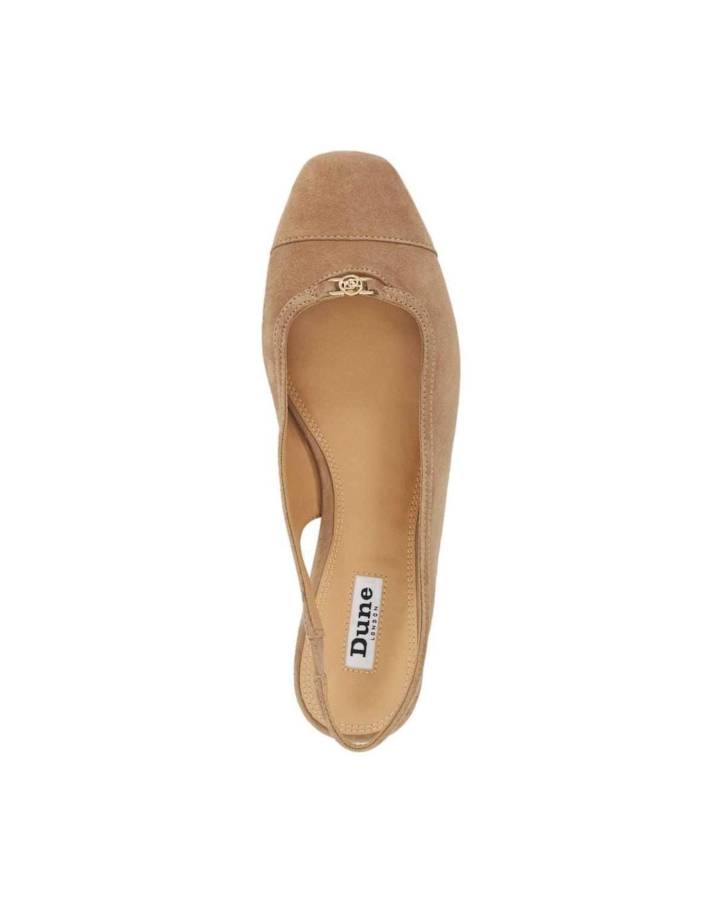 Dune White 'Hanna' Suede Ballet Pumps