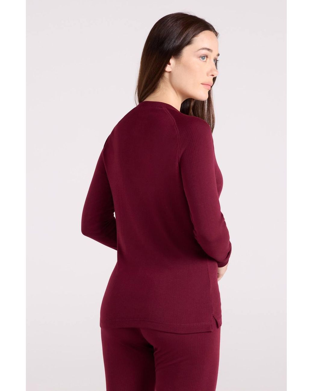 Mountain Warehouse Red Talus Baselayer Top Long Sleeve Thermal Sweater
