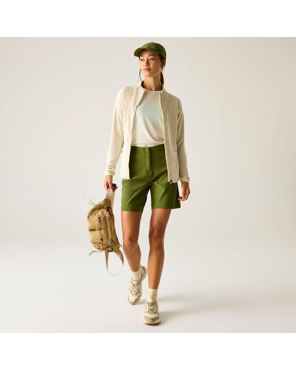 Dare 2b Green Torrek Textured Full Zip Stretch Midlayer