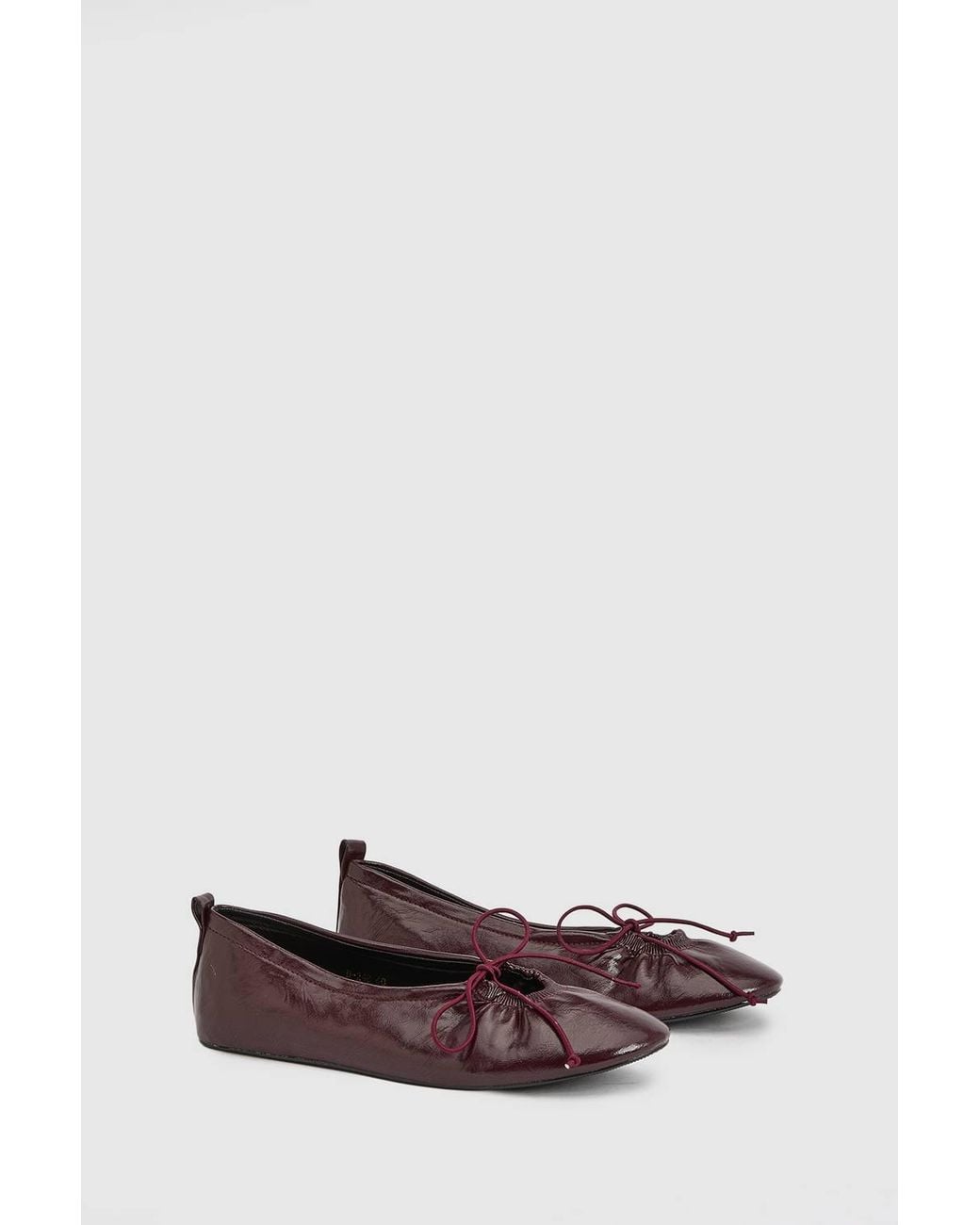 Dorothy Perkins Blue Faith: Jade Faux Leather Bow Detail Ballet Pumps
