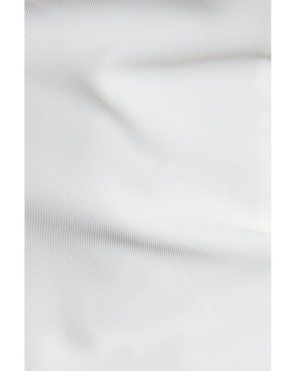 MissPap White Bardot Structured Zip Back Top
