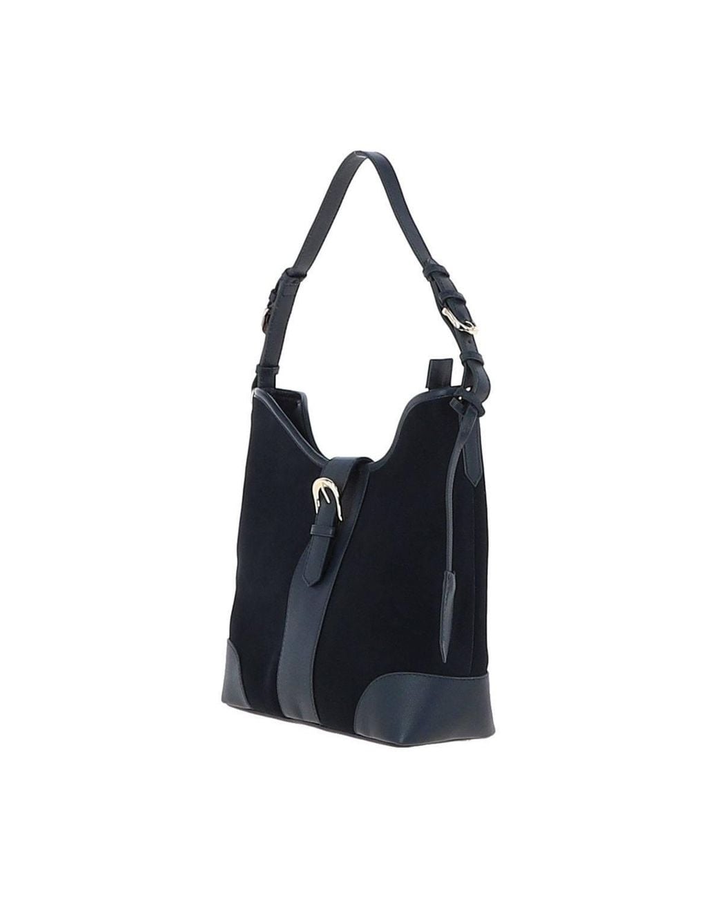 Ashwood Leather Blue 'Tesoro Toscano' Top Zip Soft Suede Leather Shoulder Bag