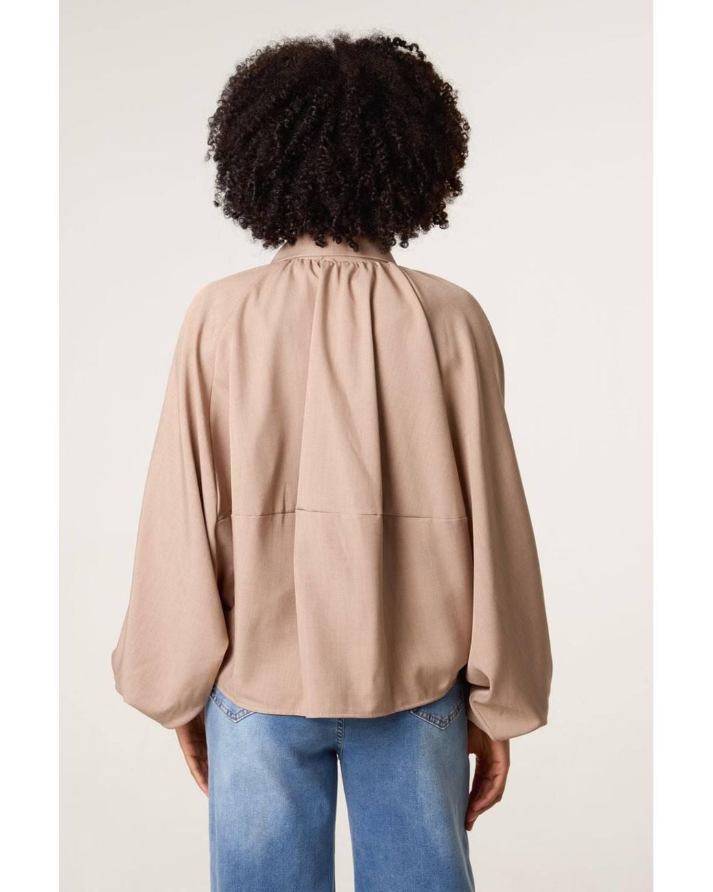 Blue Vanilla Blue Long Sleeve Collar Jacket