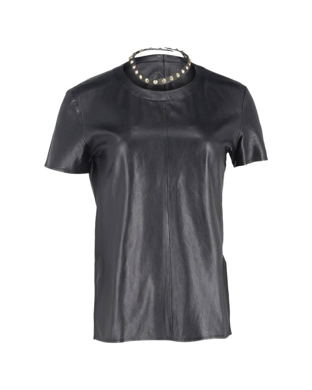 Givenchy Gray Preloved Studded-Choker Accent T-Shirt