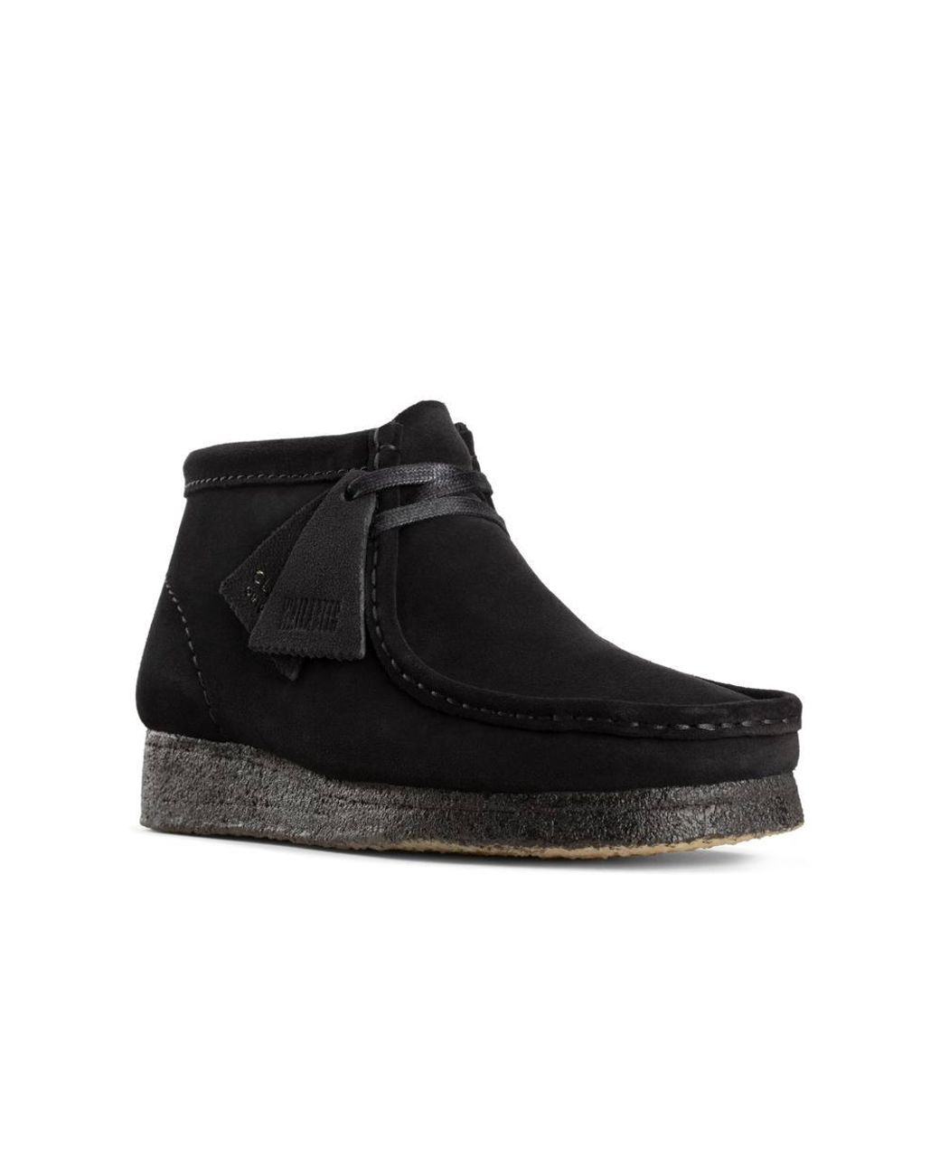 Clarks Black Wallabee Boot Suede Ankle Boots, Wallabee, Lace Up
