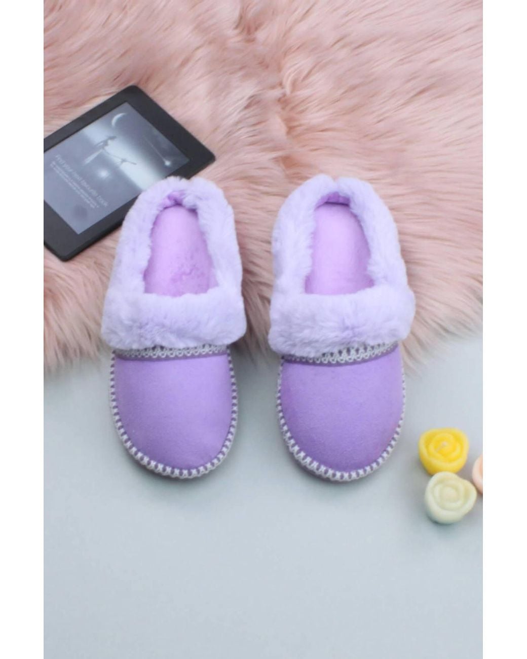 AJVANI Pink Flat Heel Slippers