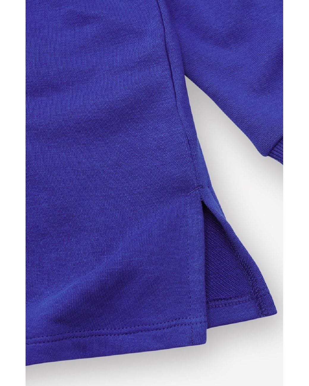 Enorsia Blue Christmas Reindeer Graphic Terry Sweatshirt
