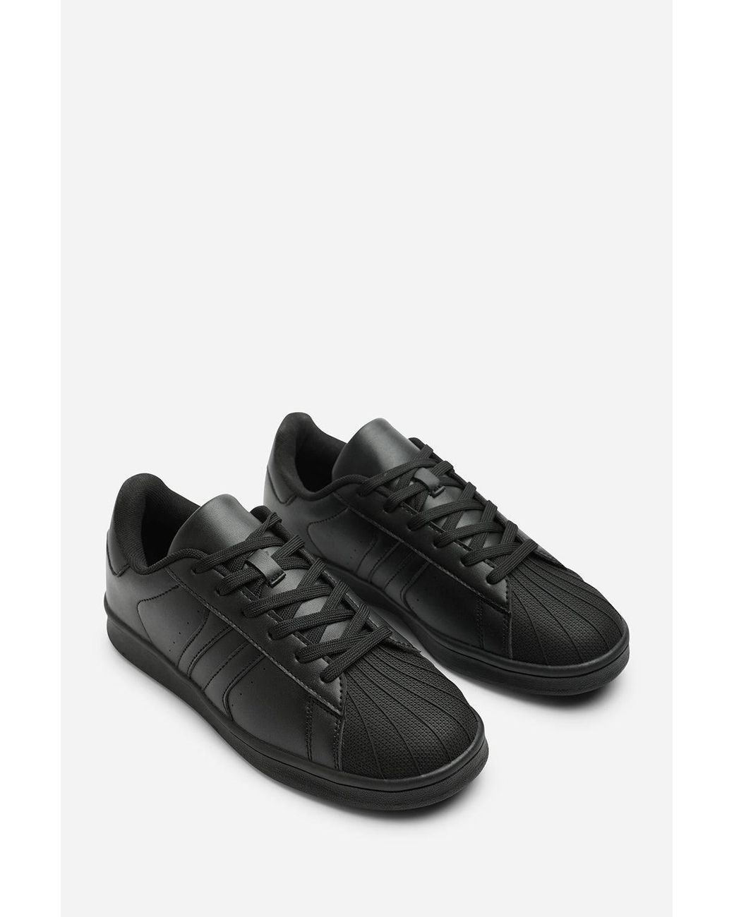 Where's That From Blue Yamileth Stripe Panel Detailed Trainer