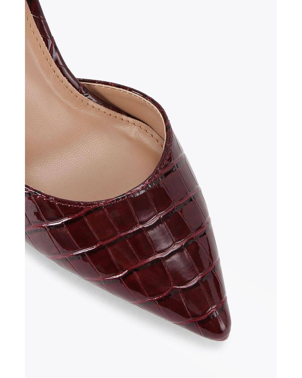 Carvela Kurt Geiger Red 'Refined Court' Croc Print Heels