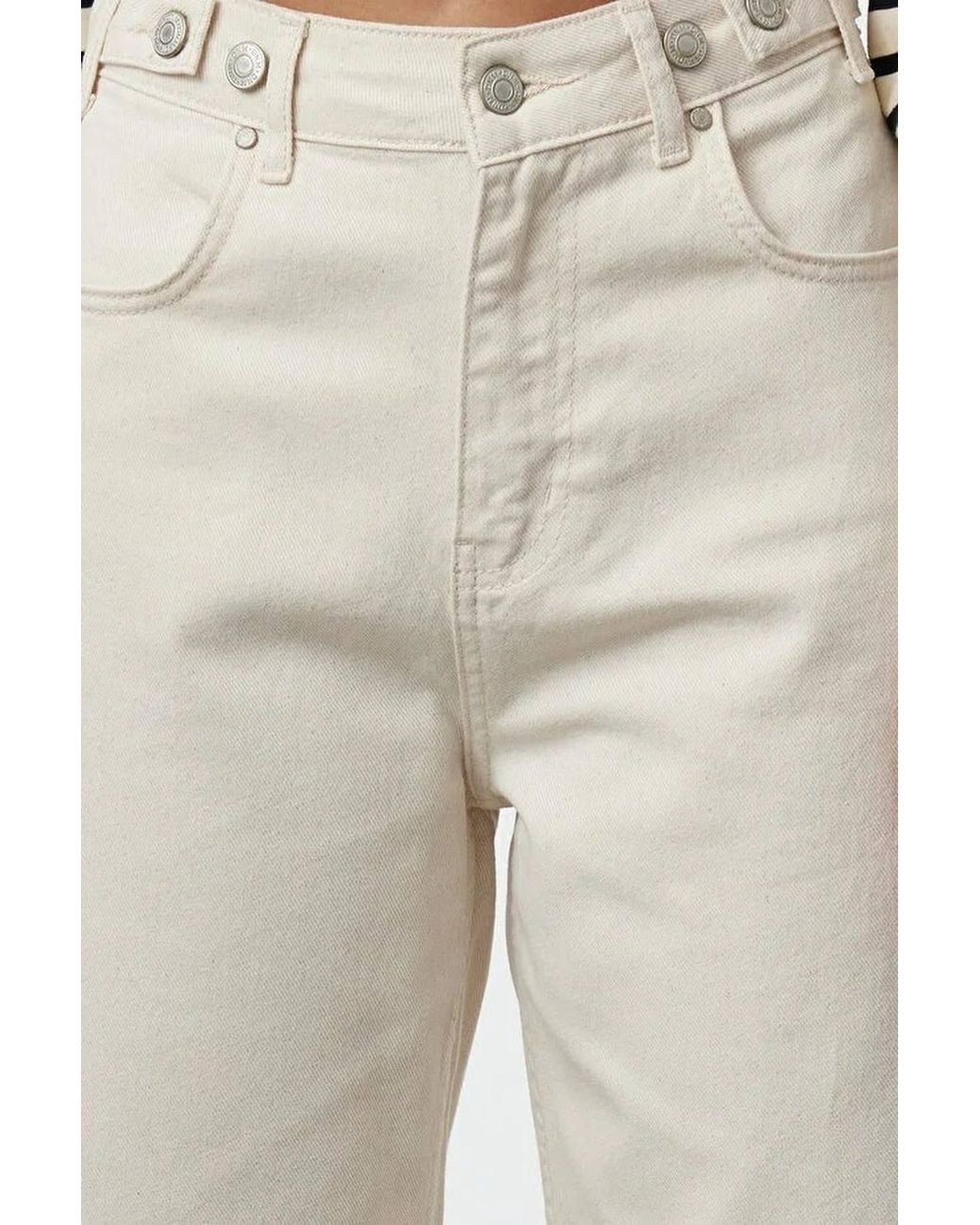 WOVCOR Multicolor High Waist Wide Leg Jeans Waist Detail