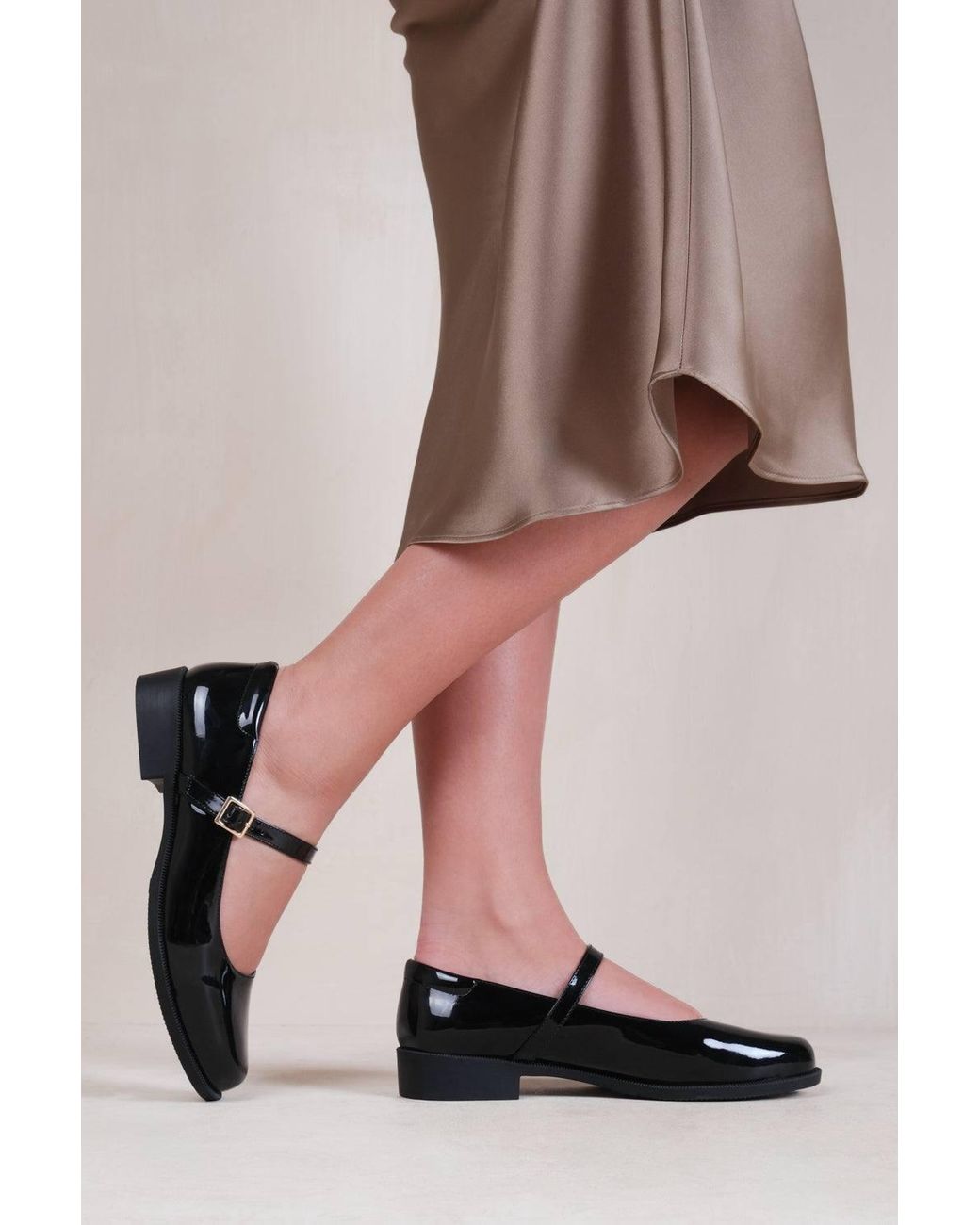 Where's That From Pink 'Hawthorn' Wide Fit Low Heel Loafer W/ Strap & Buckle Detail