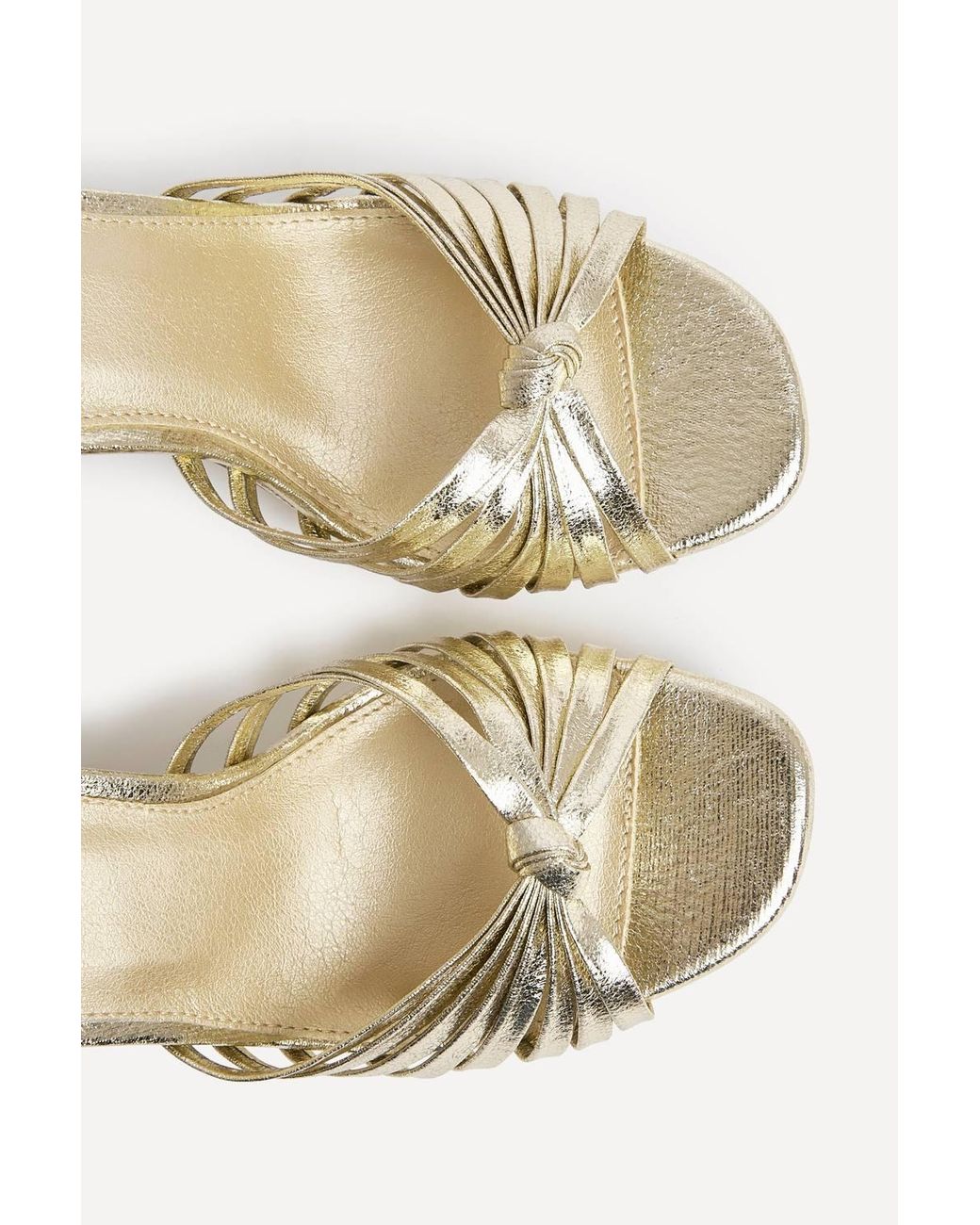 Linzi White Socialite Knotted Platform Heels