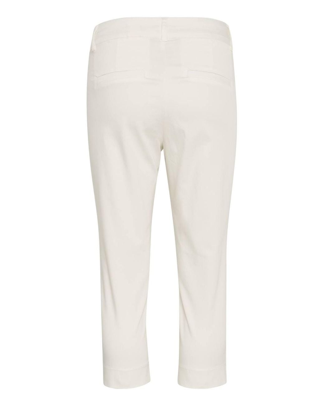 Kaffe Natural Lea Capri Slim Regular Waist Trousers