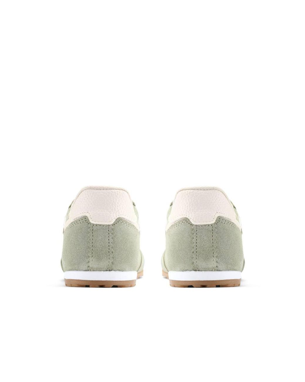 Clarks Green Lorenza Lace Sage Suede Trainers