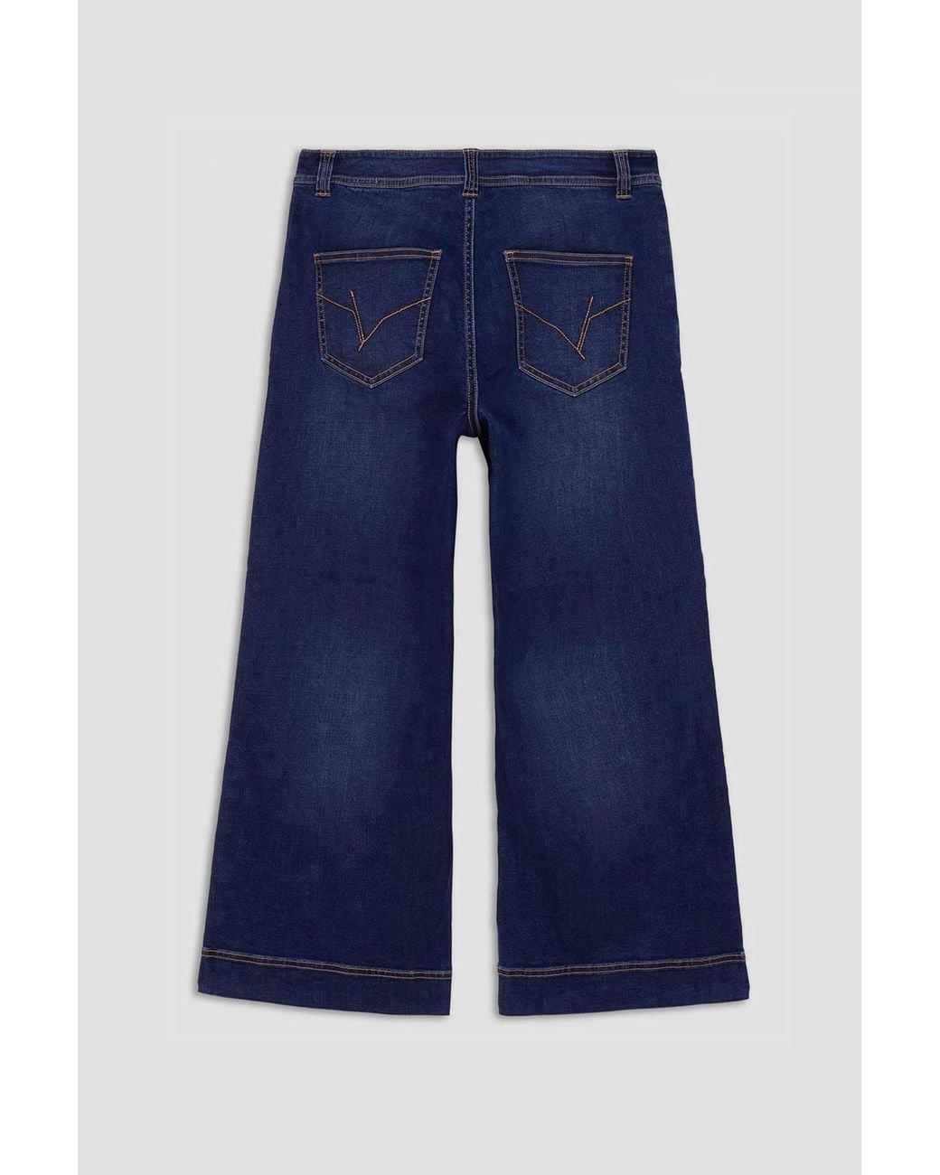 Enorsia Blue Wide Leg Culottes Jeans