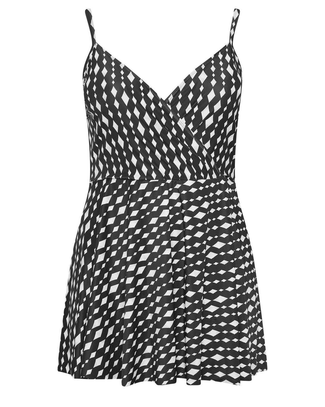 Yours Black Diamond Wrap Swimdress