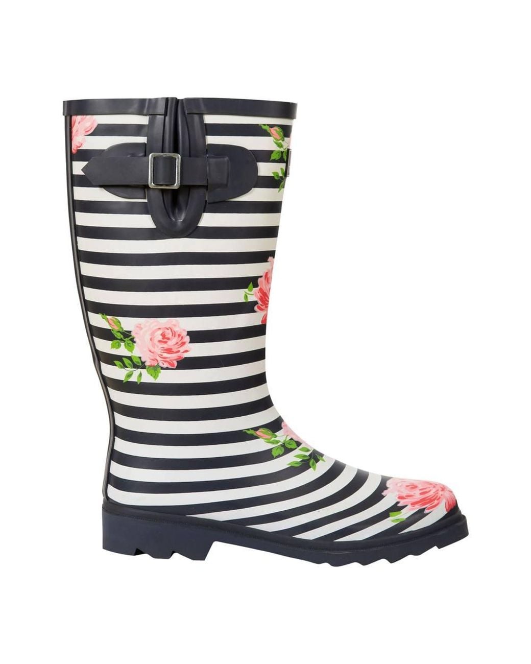 Trespass Blue Elena Floral Wellington Boots