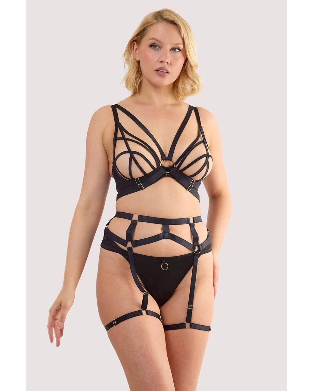 Playful Promises Black Aria & Elastic 'Suspender'