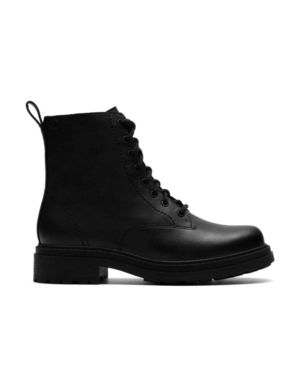 Clarks Black Orinoco 3 Style Leather Ankle Boots, Lace Up