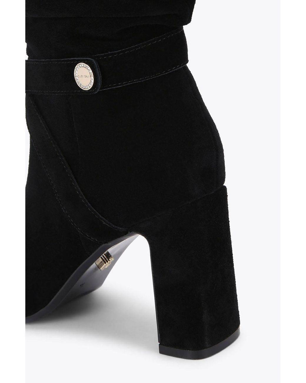 Carvela Kurt Geiger Black 'Jackpot Slouch Knee' Suede Boots