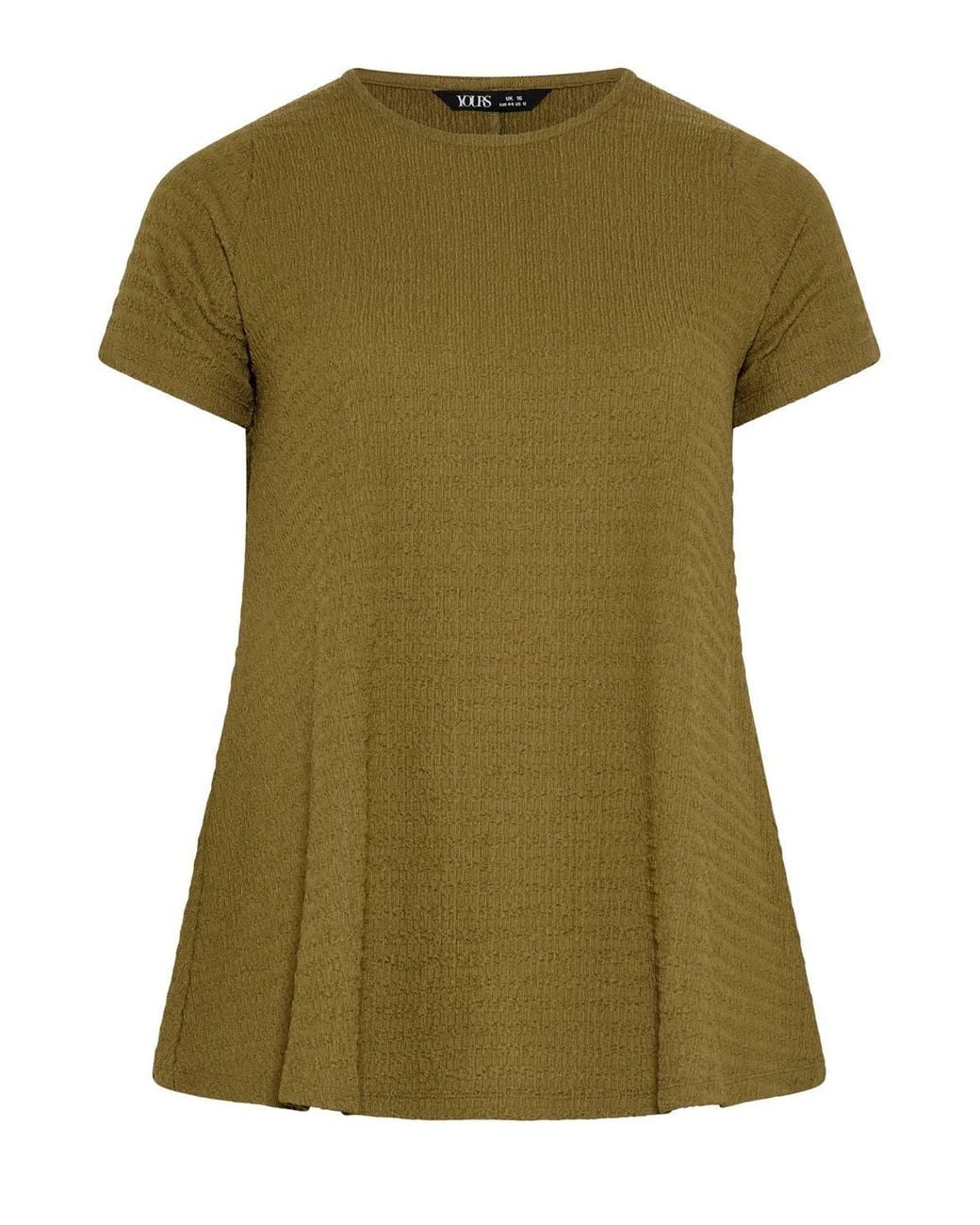 Yours Green Textured Swing Top