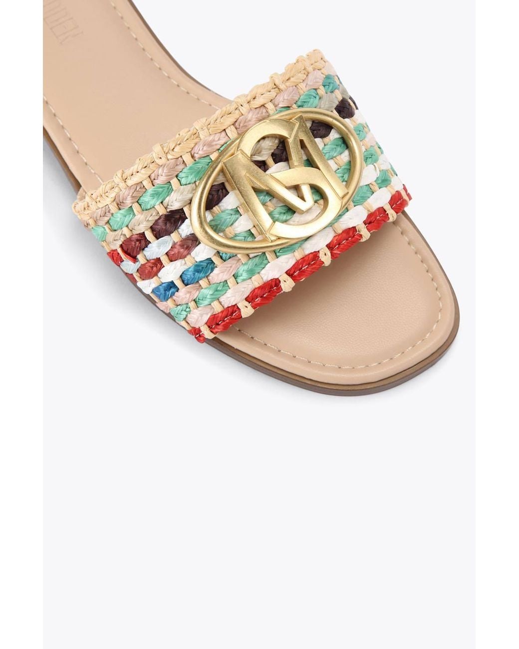 Steve Madden White 'Kora Multi Raffia' Sandals