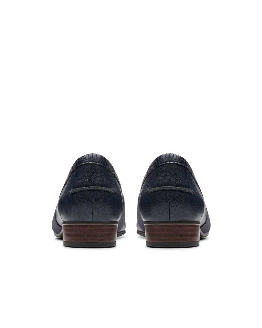 Clarks Blue Juliet Beat Leather Loafers, Slip Ons