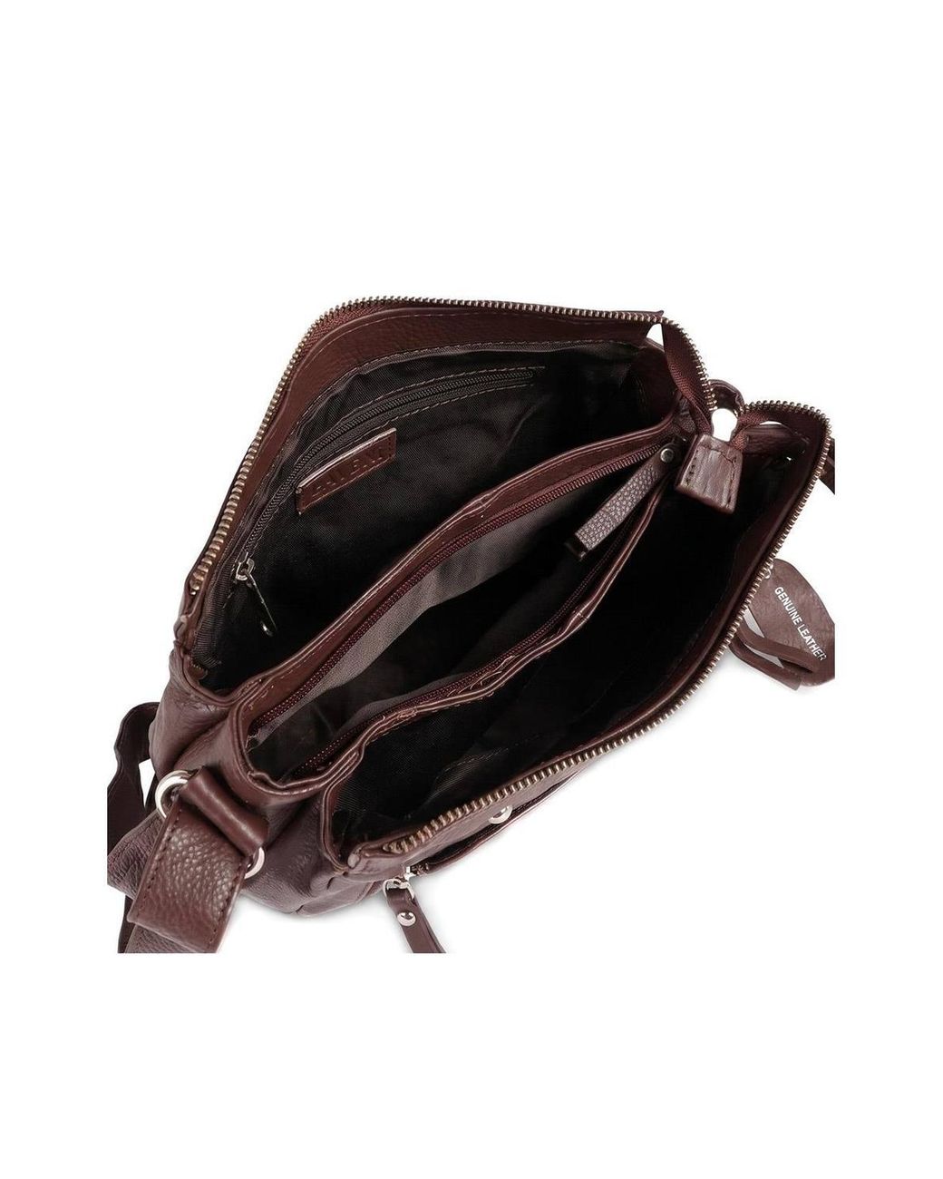 Pavers Brown Adjustable Multi-Pocket Handbag