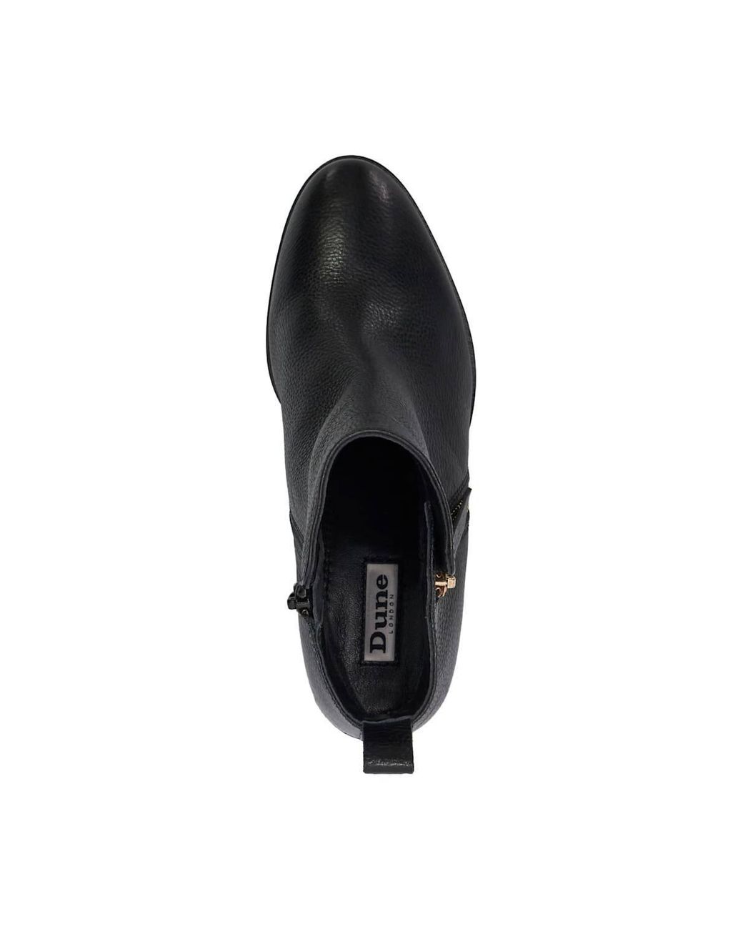 Dune Black Wide Fit 'Paicing' Leather Ankle Boots
