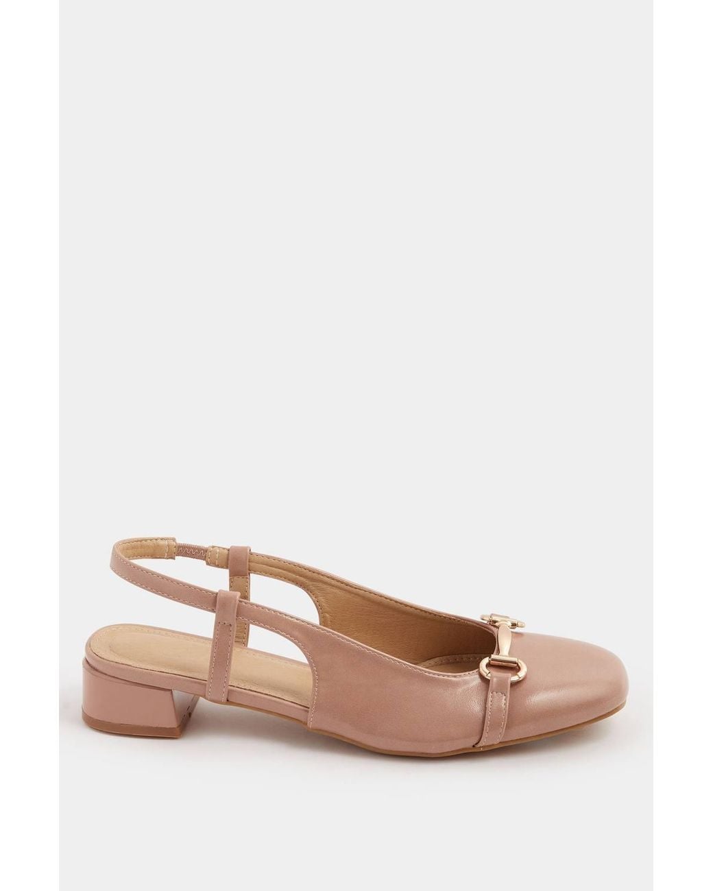 Long Tall Sally Pink Snaffle Slingback Heel