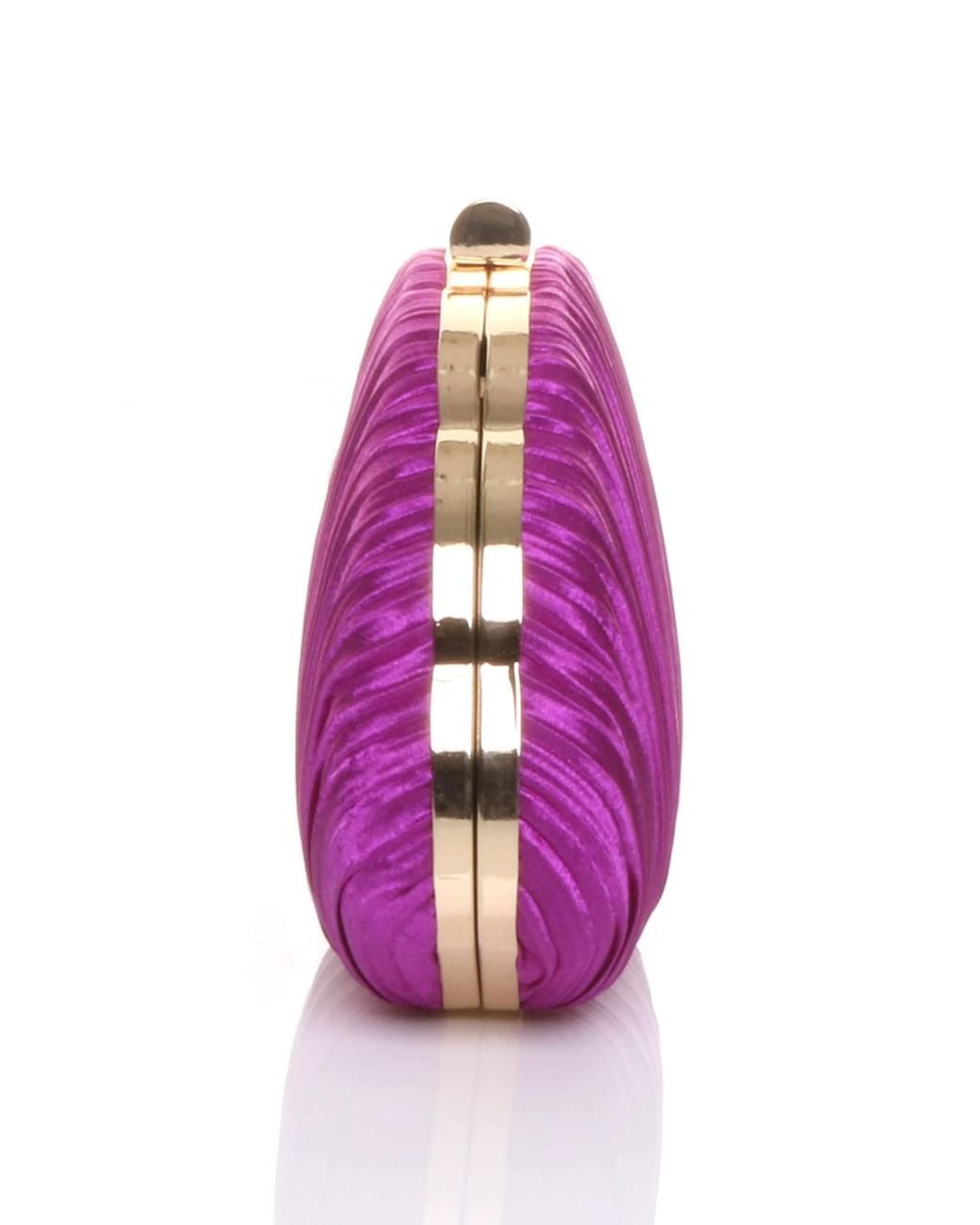 AJVANI Purple Evening Pleated Satin Prom Party Bag