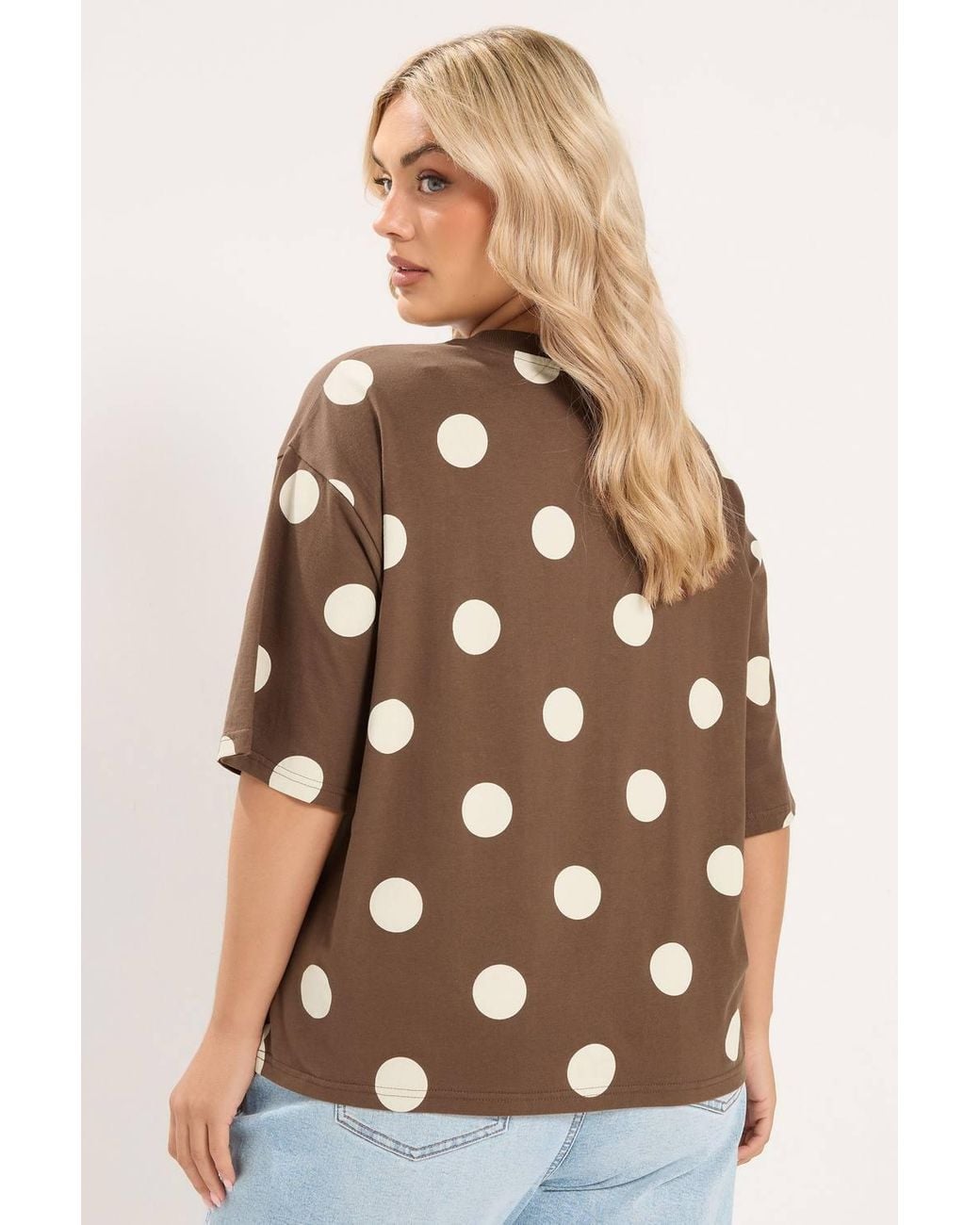 Yours Brown Polka Dot T-Shirt