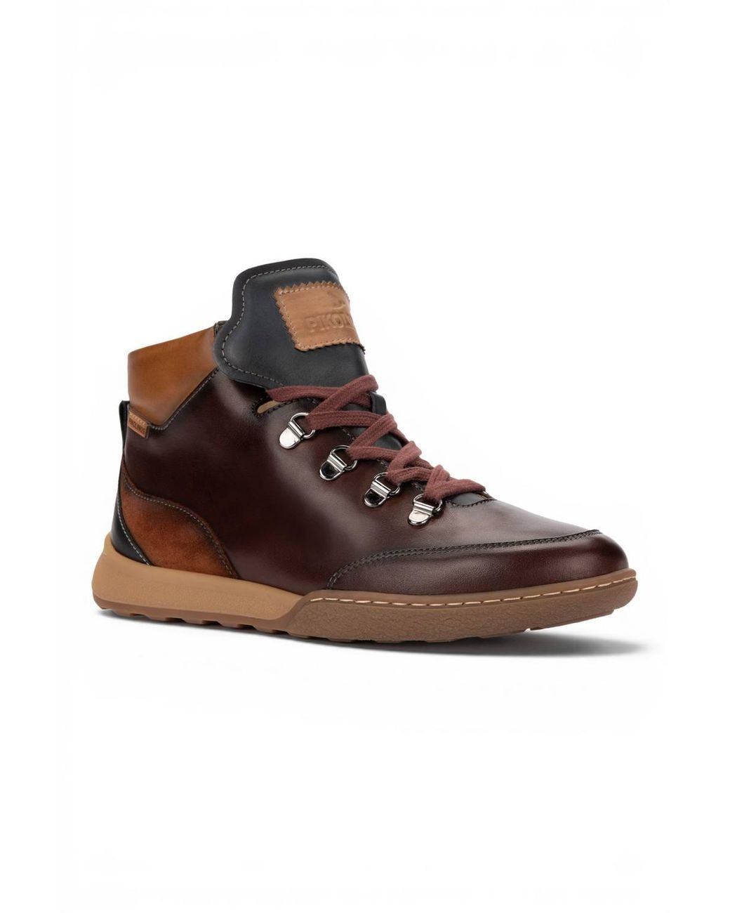 Infinity Leather Brown Leather Lace Up Sneakers Trainer Shoes