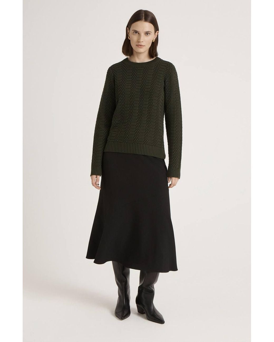 Finery London Black Nova Round Neck Knitted Jumper