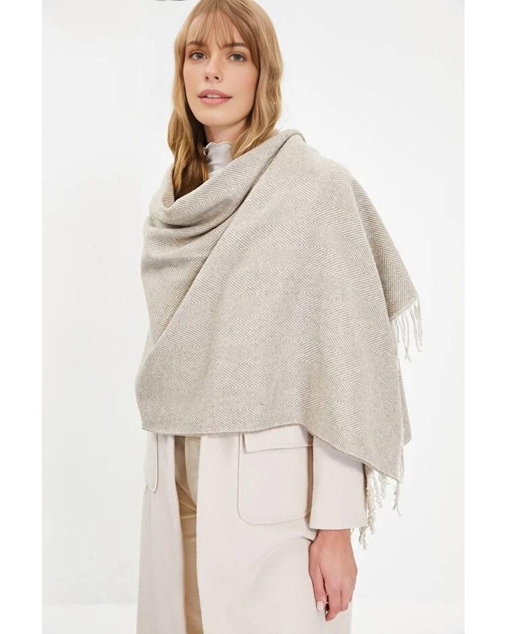 WOVCOR Natural Soft Touch Woven Herringbone Wrap