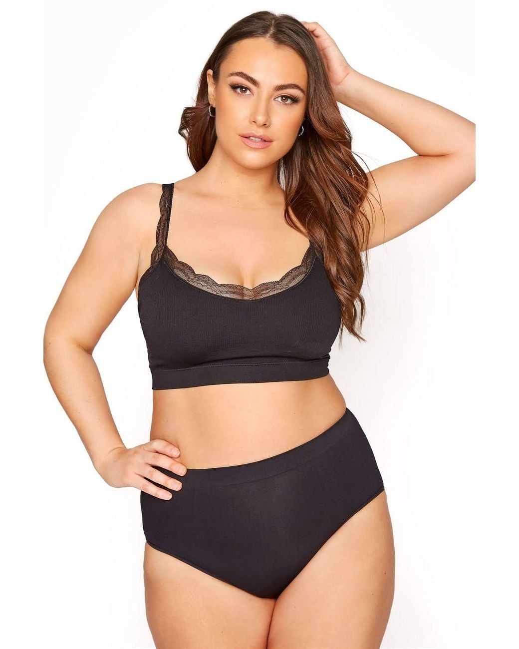 Yours Black Seamless Bralette