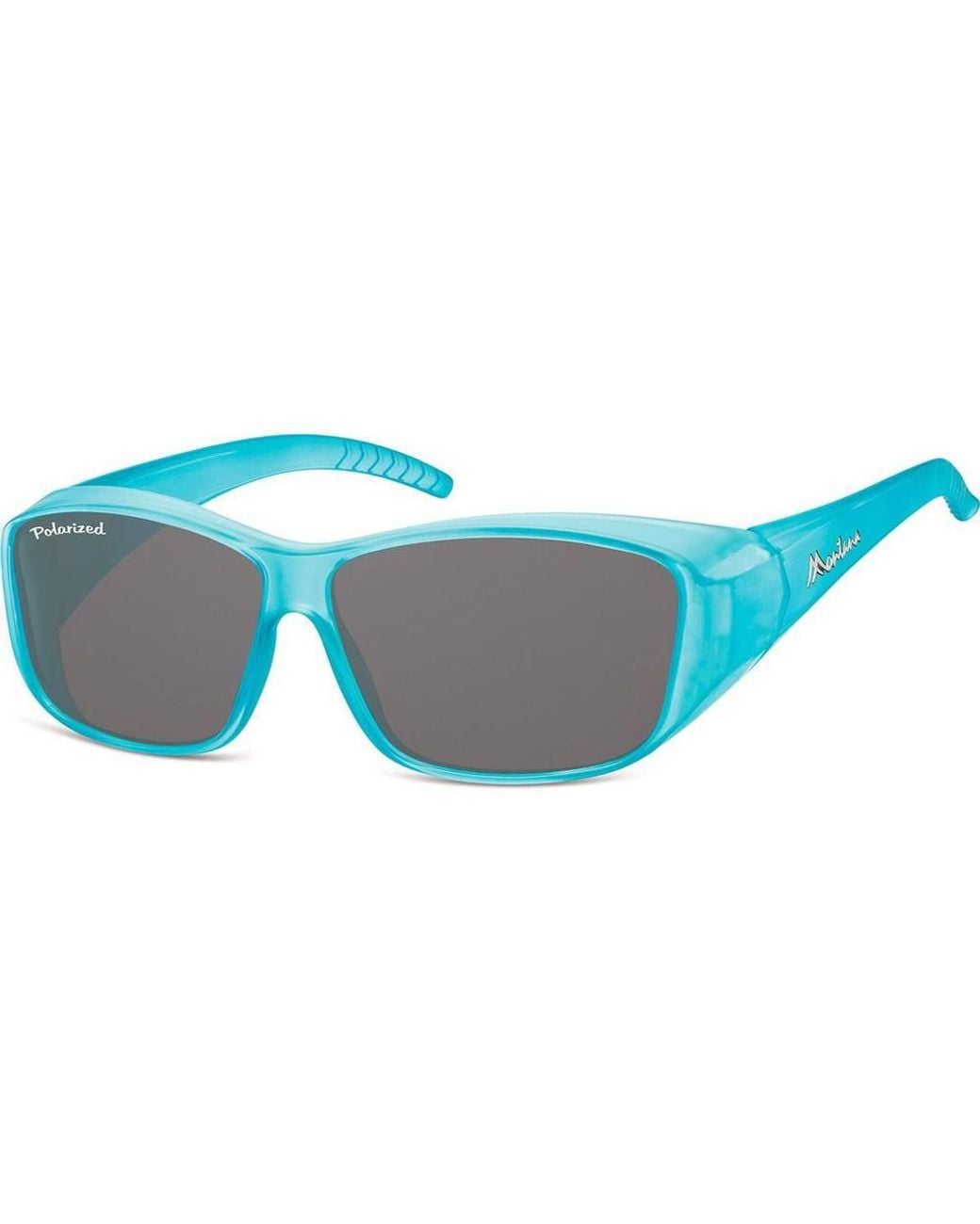 Montana Blue Rectangle Matte Smoke Polarized Fo4