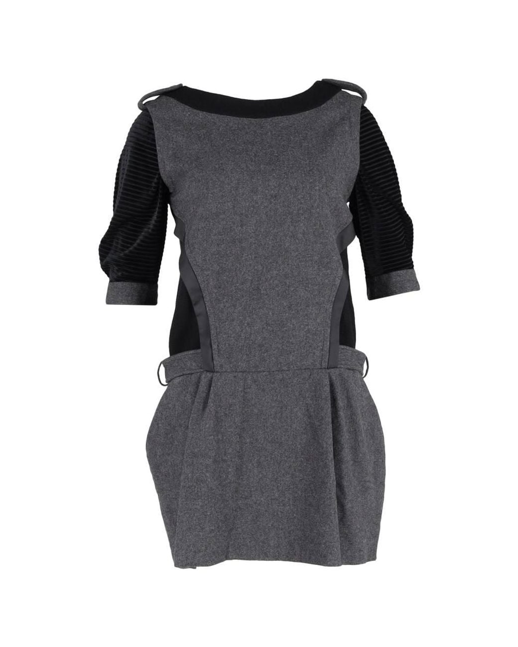 Vanessa Bruno Gray Preloved Layered Mini Dress