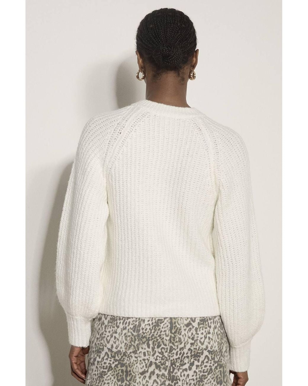 Apricot Natural Cotton Blend Chunky Ribbed Knit Cardigan