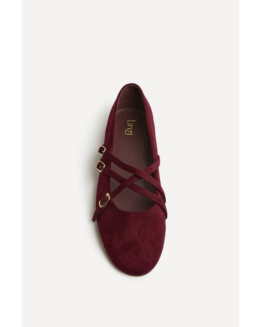 Linzi Purple Matrix Mary Jane Flats