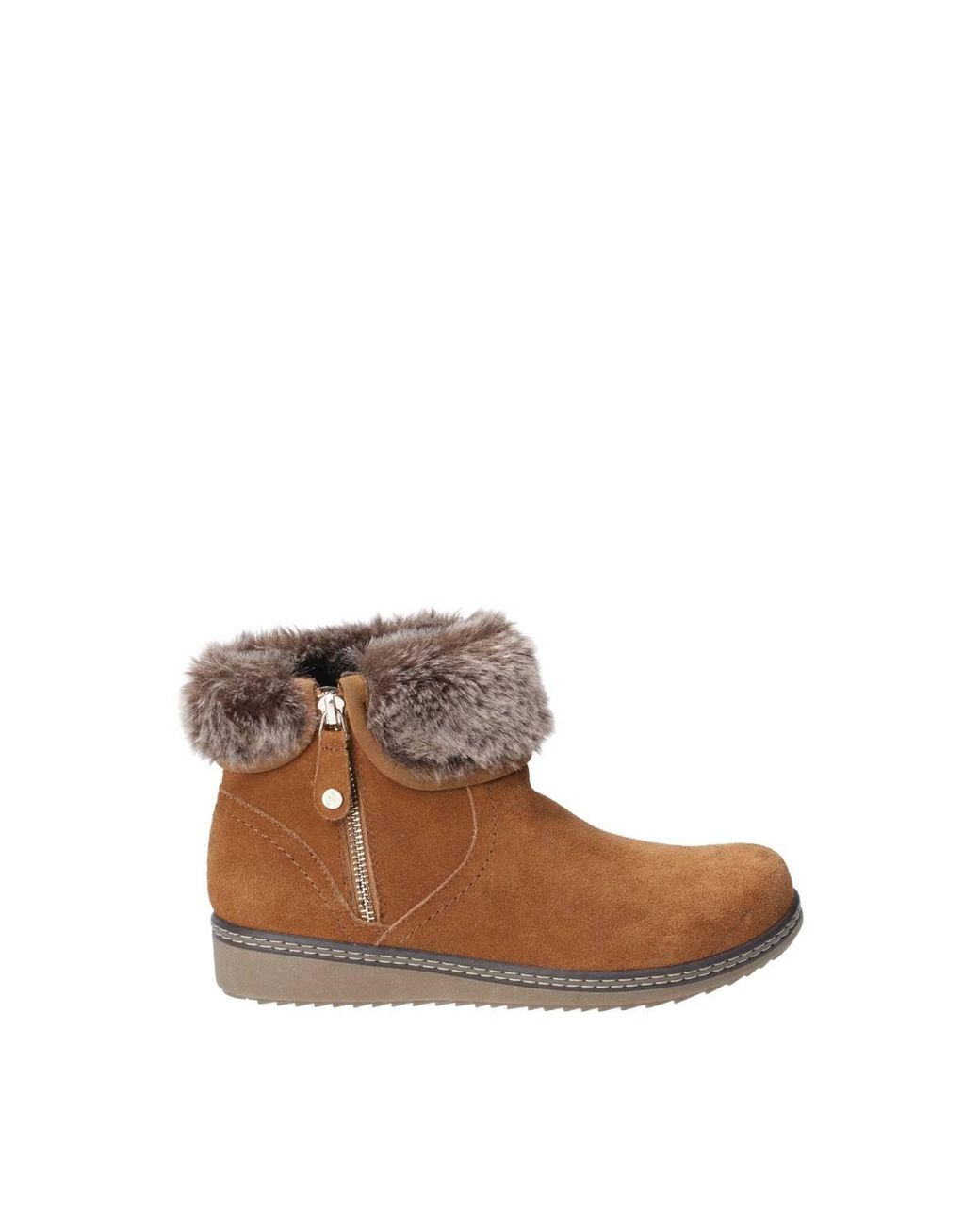 Hush Puppies Brown 'Penny' Suede Ankle Boots