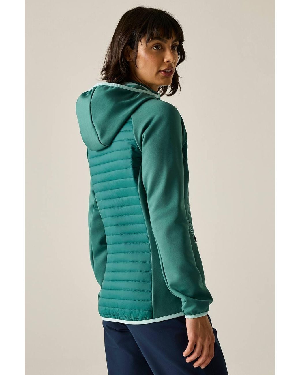 Regatta Green Andreson Stretch Water-Repellent Hybrid Quilted Jacket