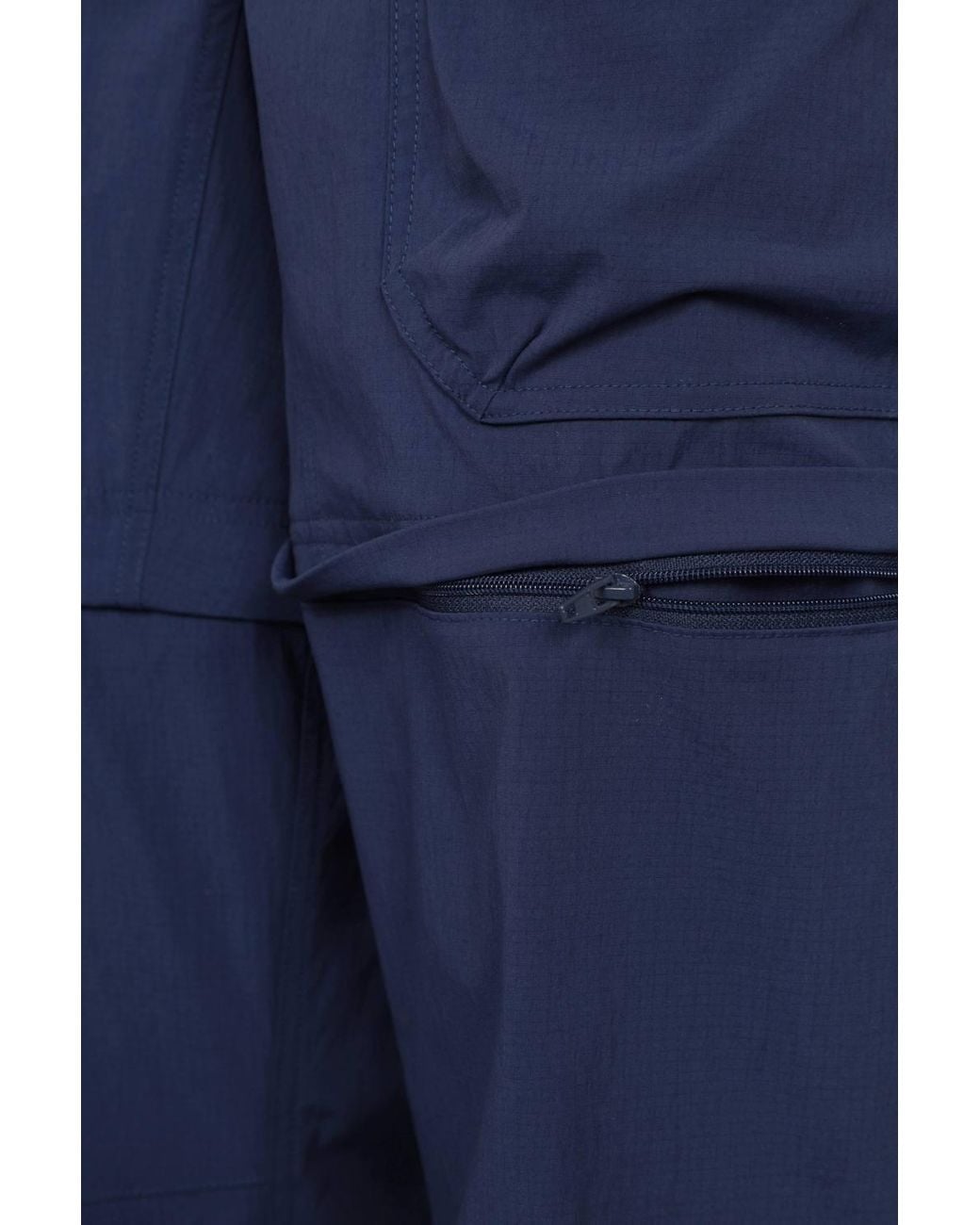 Mountain Warehouse Blue Lightweight Stretch Water Resistant Cargo Zip-Off Hiking Trousers