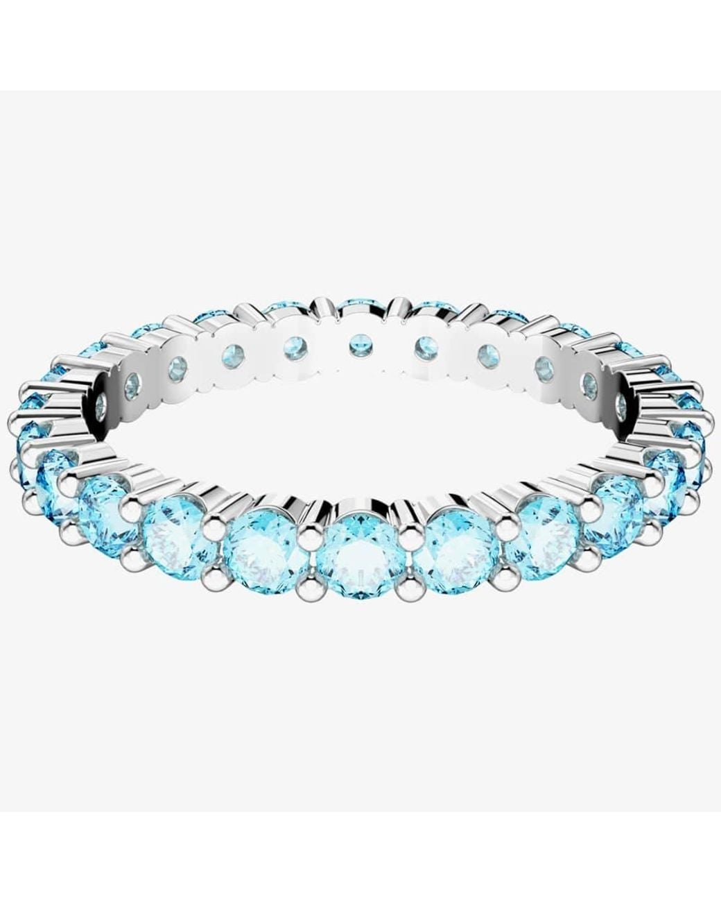 Swarovski Blue Matrix Cubic Zirconia Full Eternity Ring 5658671 58 (Q 1/4)