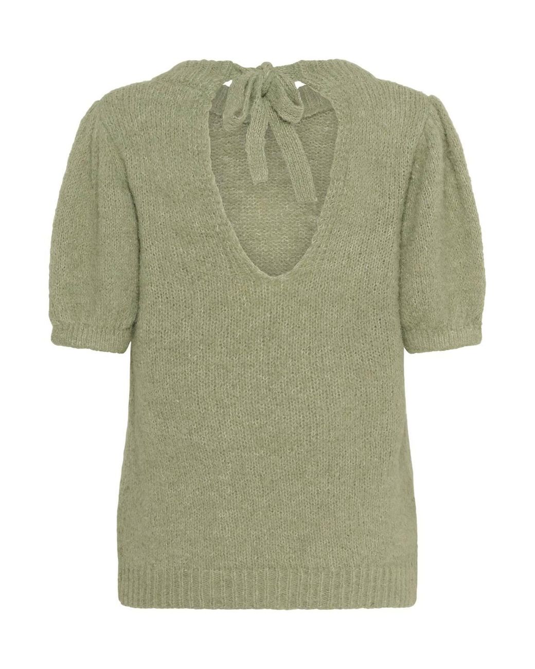 Kaffe Green Kaemilie Tie Back Half Sleeves Pullover