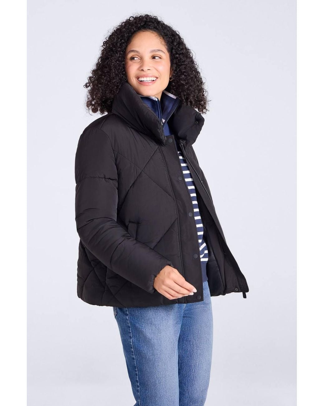 Mountain Warehouse Blue 'Gem' Lightweight Short Water Resistant -30°C Hoodless Padded Jacket