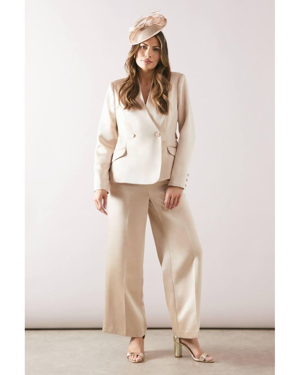 Wallis Natural Square Cut Ankle Grazer Trouser